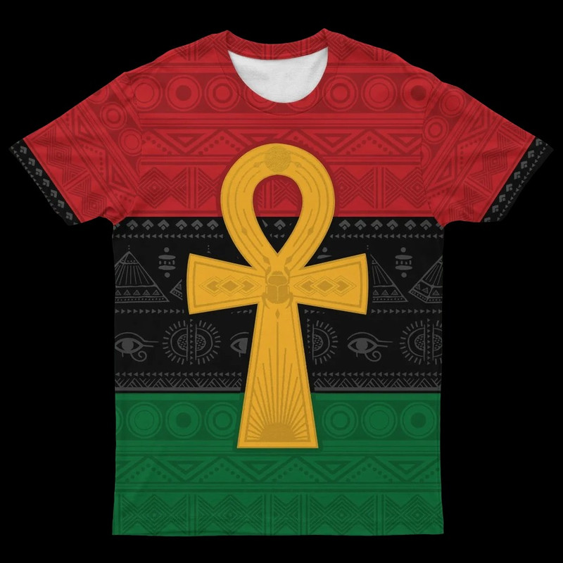 Pan African Ankh T-shirt, African T-shirt For Men Women