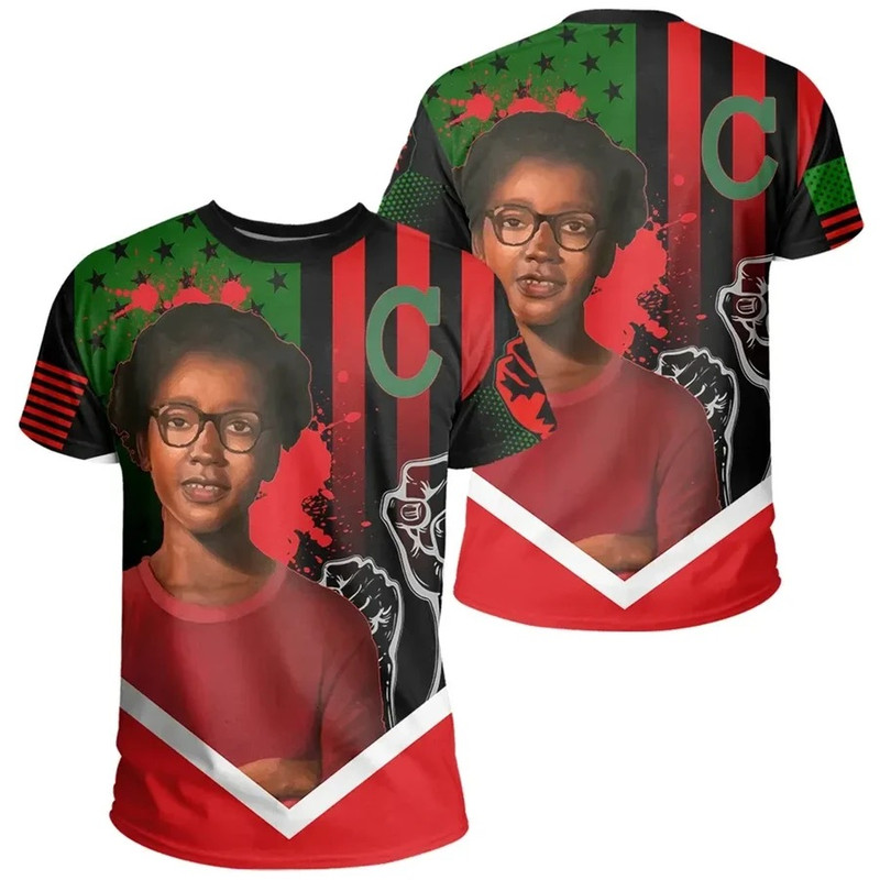African American Flag Claudette Colvin T-shirt, African T-shirt For Men Women