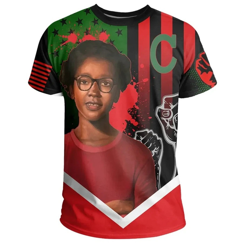 African American Flag Claudette Colvin T-shirt, African T-shirt For Men Women
