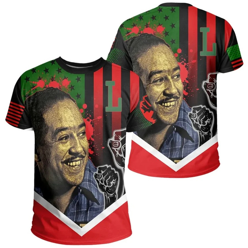 African American Flag Langston Hughes T-shirt, African T-shirt For Men Women