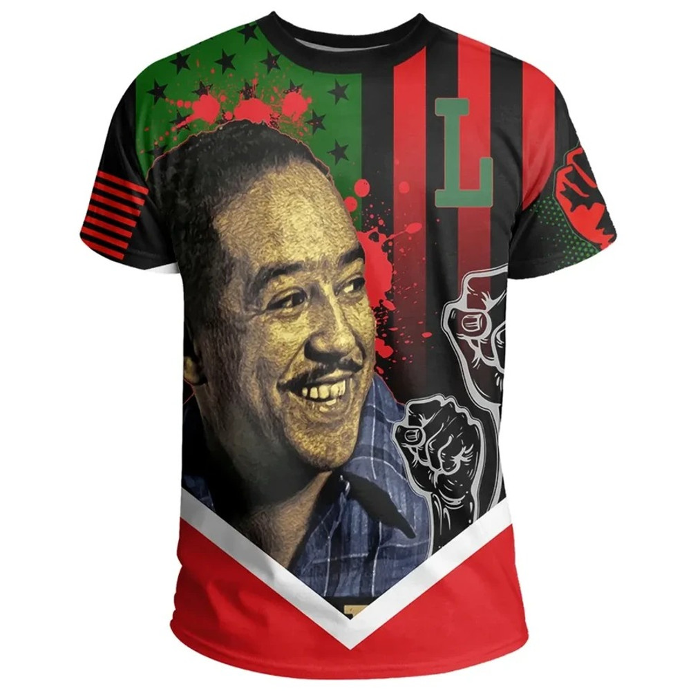 African American Flag Langston Hughes T-shirt, African T-shirt For Men Women
