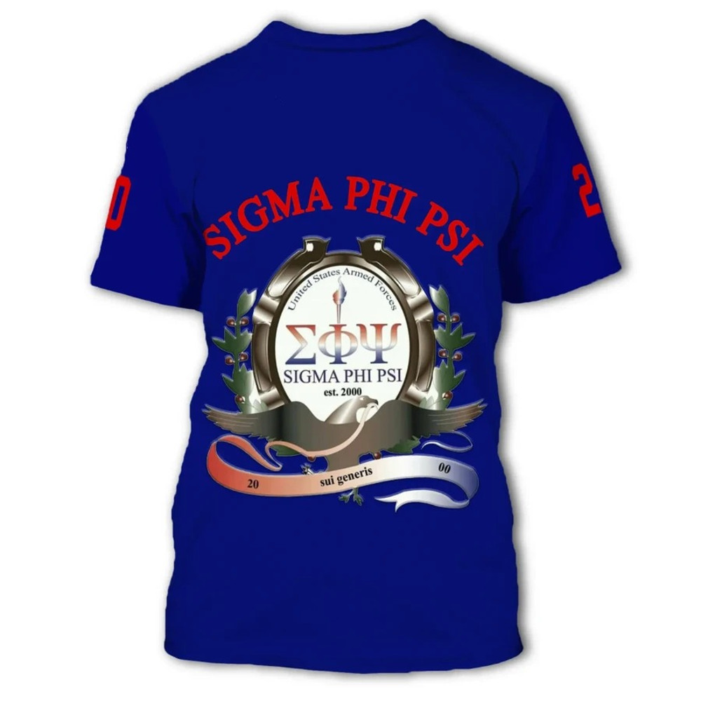 Sigma Phi Psi Style Blue T-Shirt, African T-shirt For Men Women