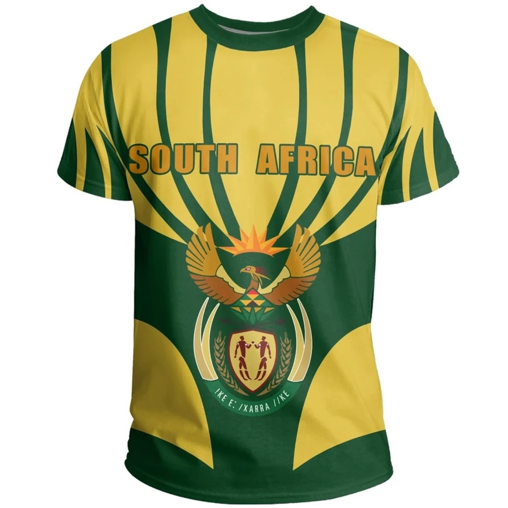 South Africa King Protea Yellow Tee, African T-shirt For Men Women