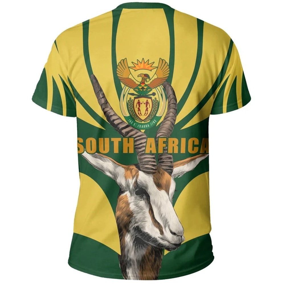 South Africa King Protea Yellow Tee, African T-shirt For Men Women