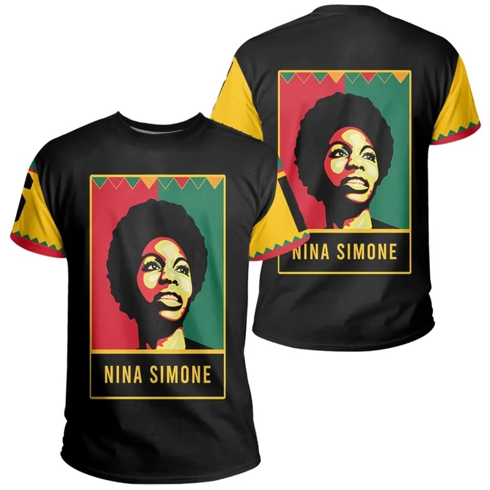 Nina Simone Black History Month Men Style T-Shirt, African T-shirt For Men Women