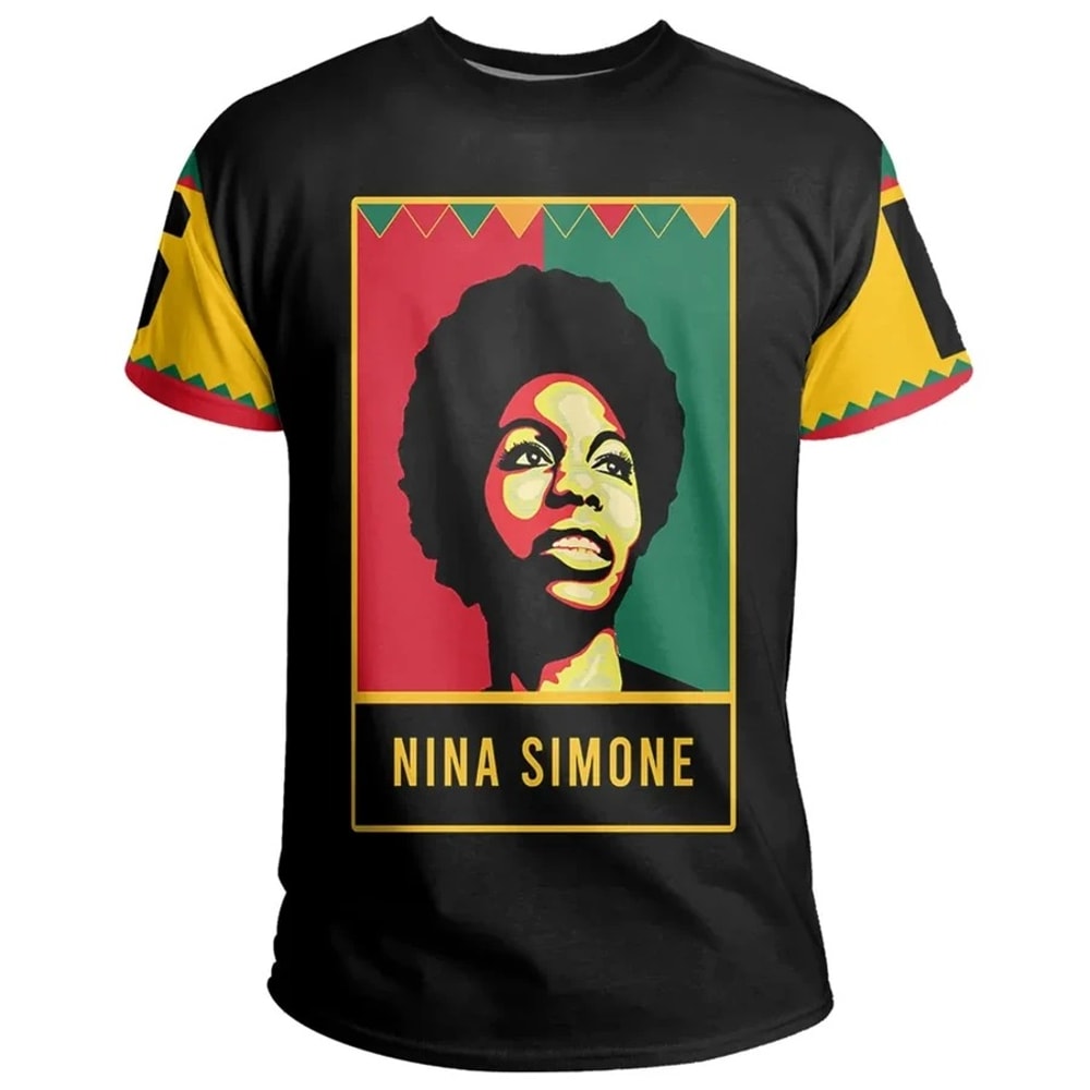 Nina Simone Black History Month Men Style T-Shirt, African T-shirt For Men Women