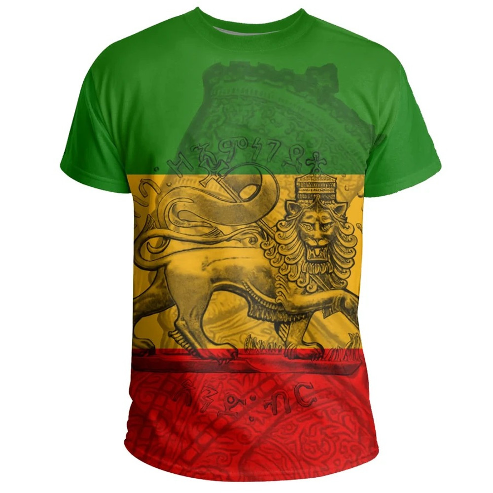 Lion Of Judah King Of Ethiopia Tee, African T-shirt For Men Women
