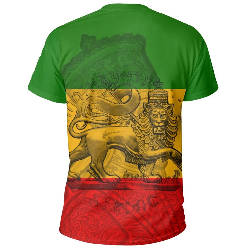 Lion Of Judah King Of Ethiopia Tee, African T-shirt For Men Women
