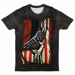 black pan-african t-shirt, african t-shirt for men women