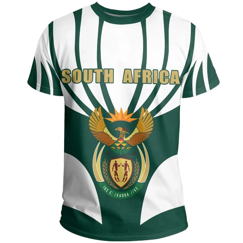 South Africa King Protea White Tee, African T-shirt For Men Women