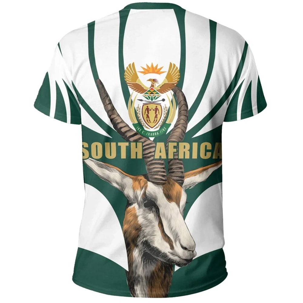 South Africa King Protea White Tee, African T-shirt For Men Women