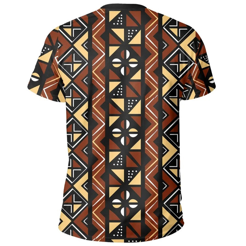 Coffee Bogolan Tee, African T-shirt For Men Women