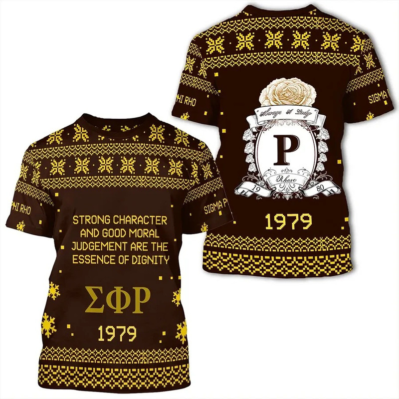 Sigma Phi Rhose Xmas Motto T-Shirt, African T-shirt For Men Women