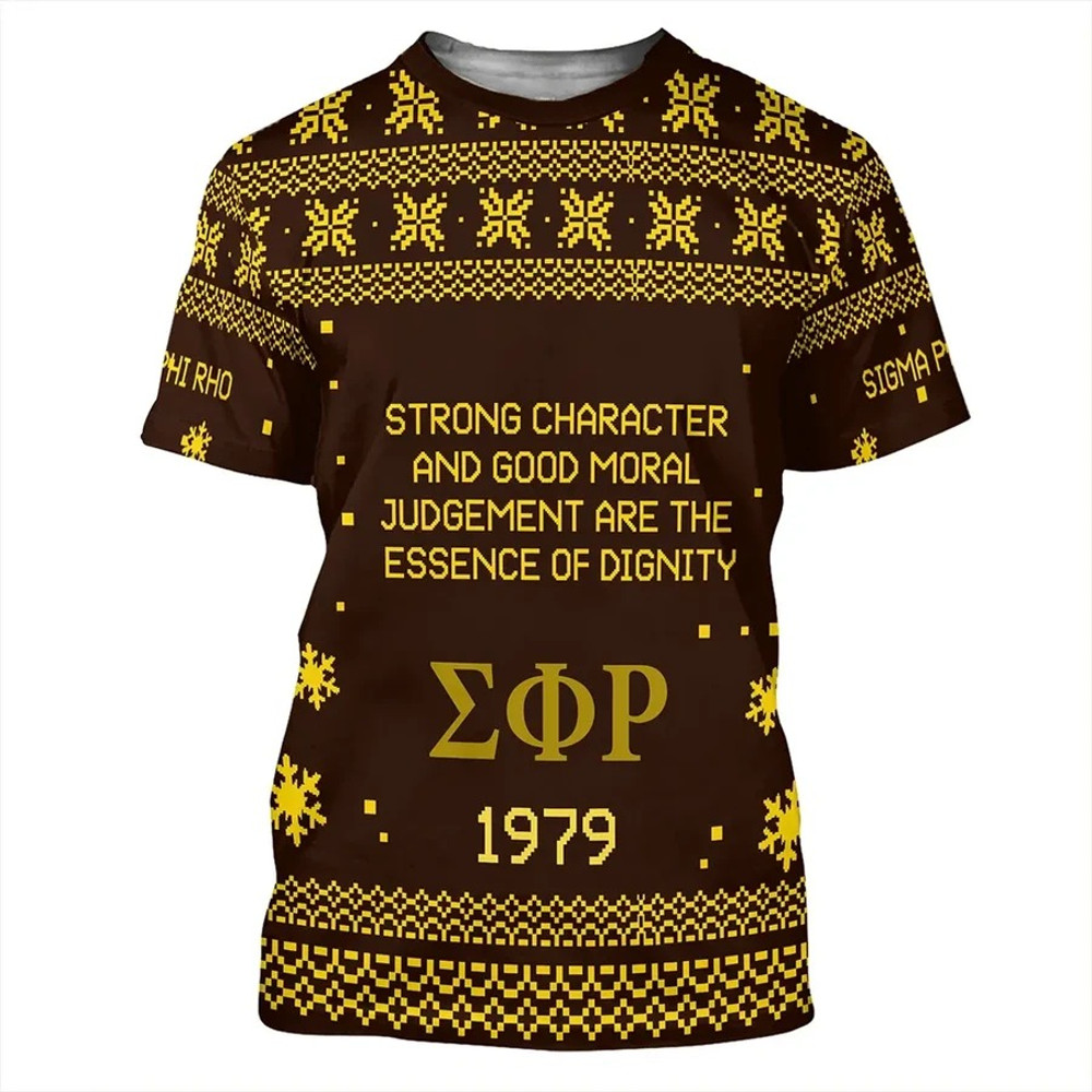 Sigma Phi Rhose Xmas Motto T-Shirt, African T-shirt For Men Women