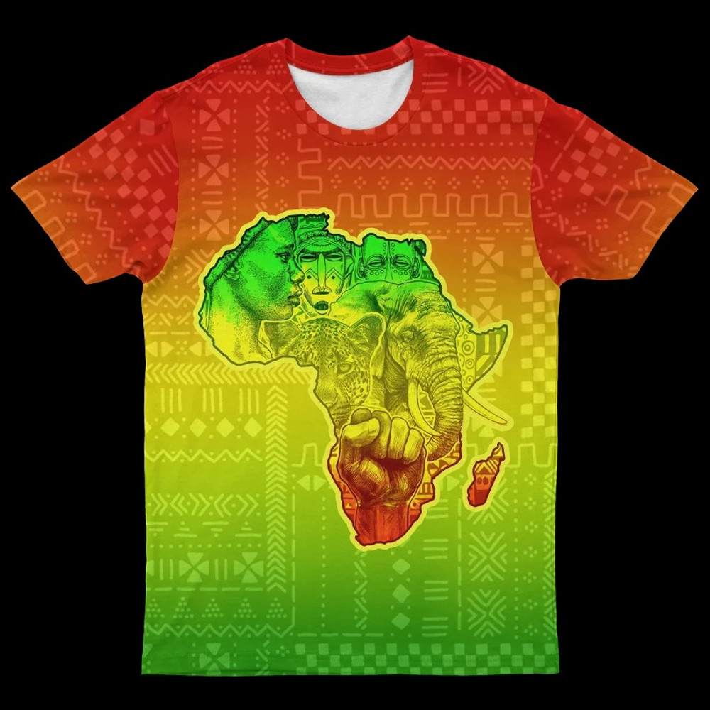 African Map Art T-shirt, African T-shirt For Men Women
