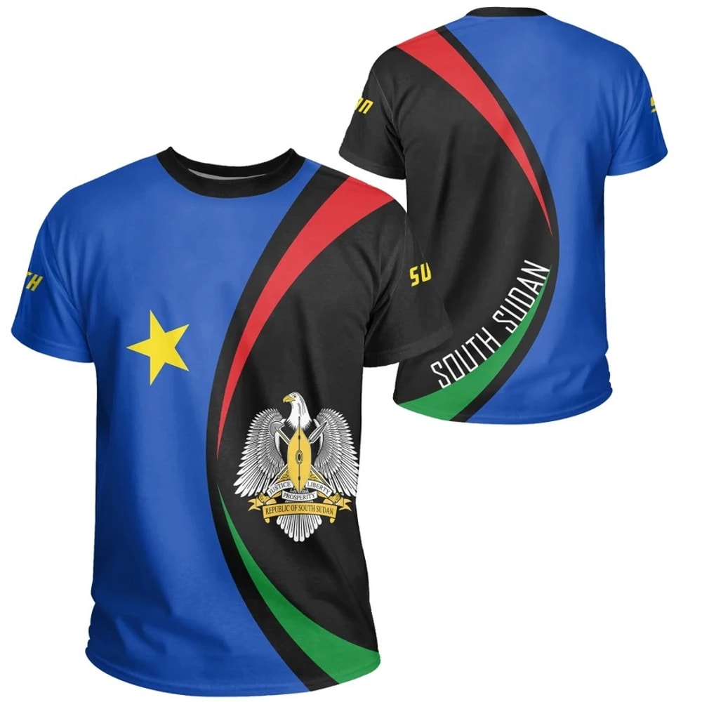 South Sudan Tee - Circle Style, African T-shirt For Men Women