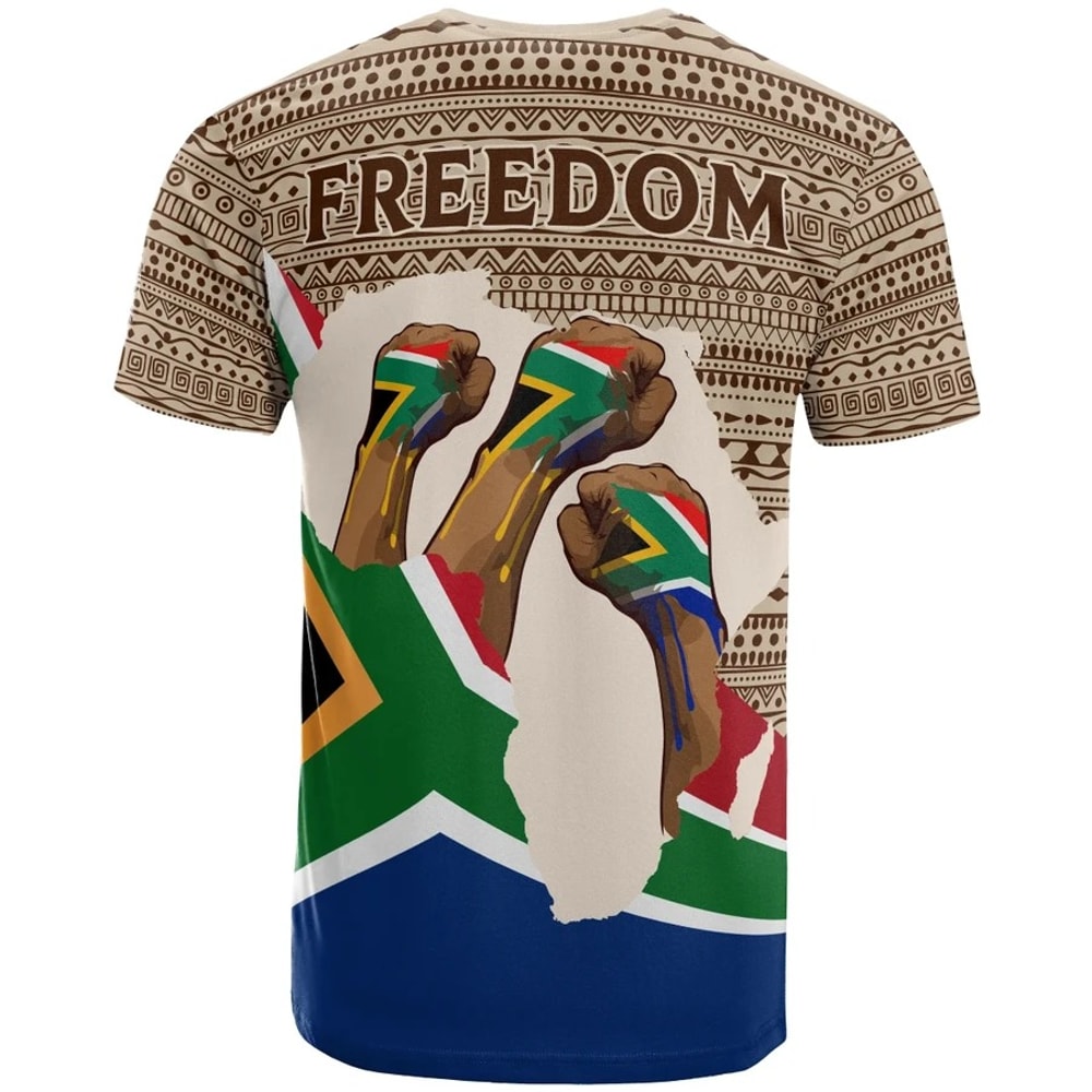 Nelson Mandela South Africa Flag Tee, African T-shirt For Men Women