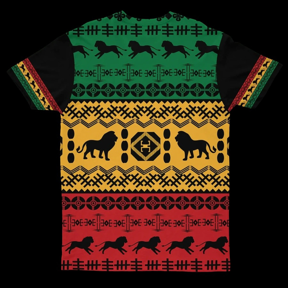 African Pattern Lion T-shirt, African T-shirt For Men Women