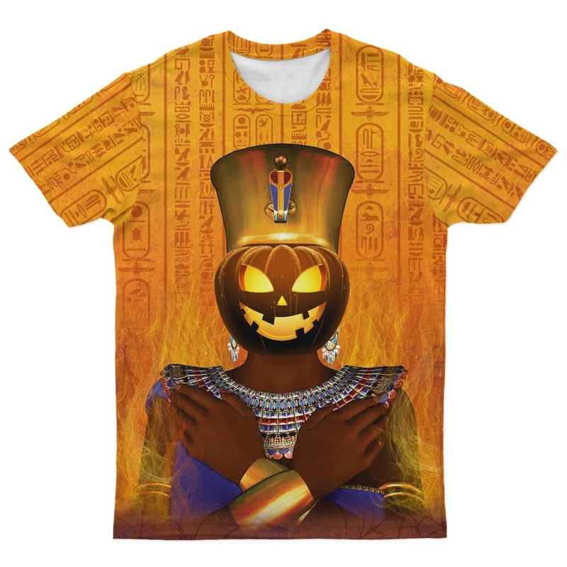 Pumpkin Queen Tee, African T-shirt For Men Women