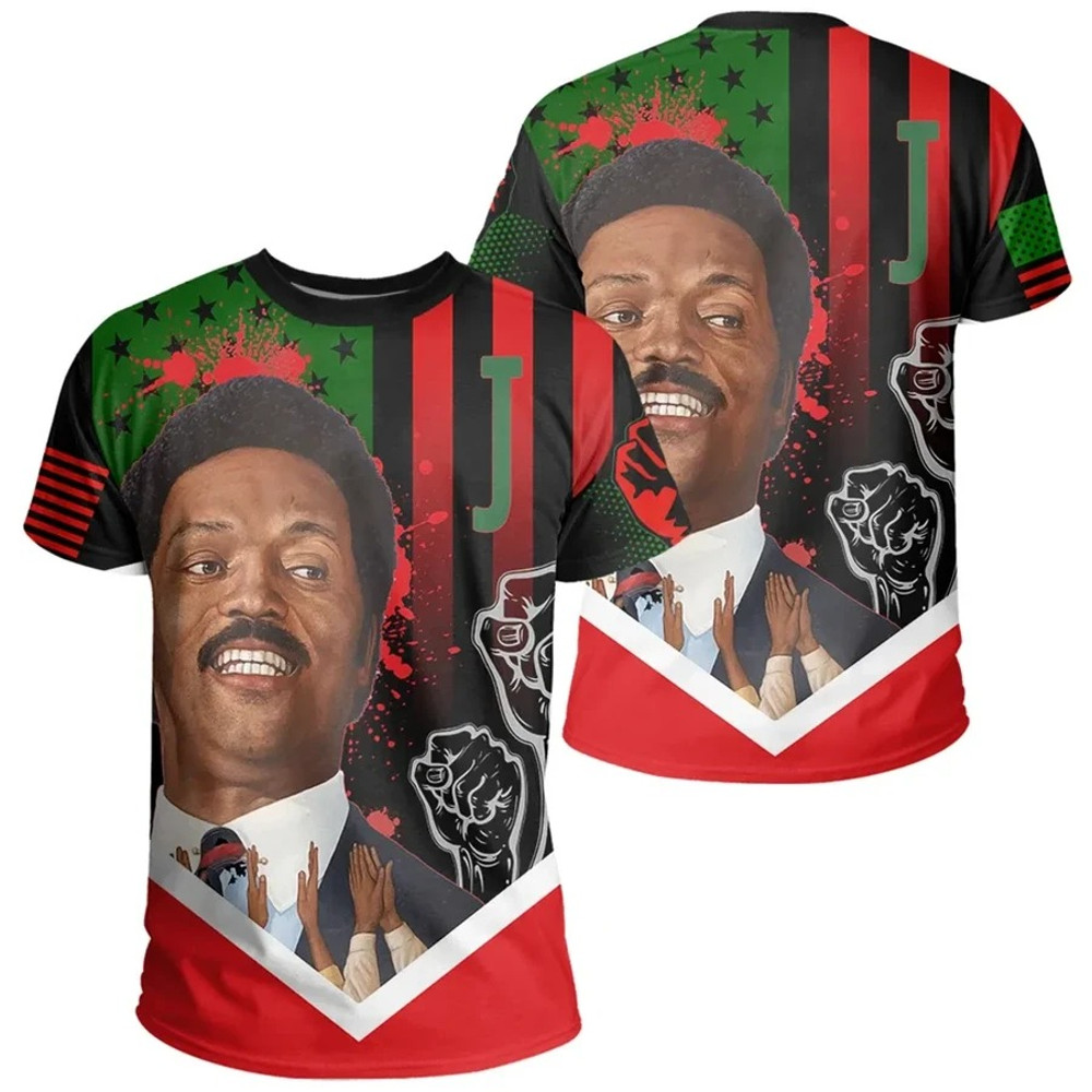 African American Flag Jesse Jackson T-shirt, African T-shirt For Men Women