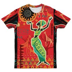 african dancers 3 t-shirt, african t-shirt for men women