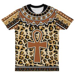 african mudcloth ankh t-shirt, african t-shirt for men women