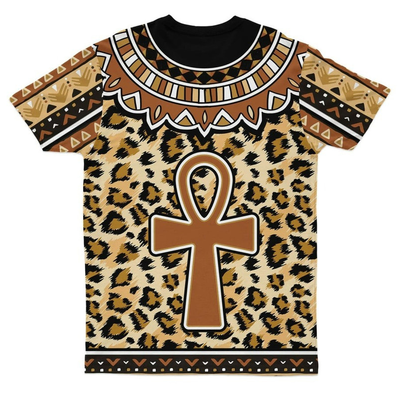 African Mudcloth Ankh T-shirt, African T-shirt For Men Women
