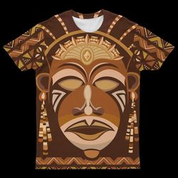 african mask mudcloth t-shirt, african t-shirt for men women