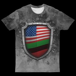 african american flag t-shirt, african t-shirt for men women