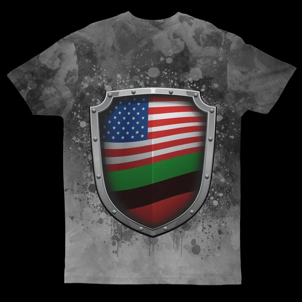 African American Flag T-shirt, African T-shirt For Men Women