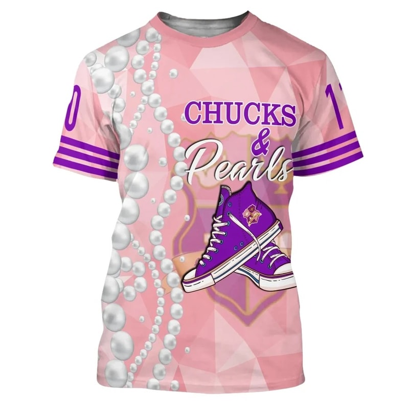 Chucks KEP Military Sorority Pearls Pink T-Shirt, African T-shirt For Men Women
