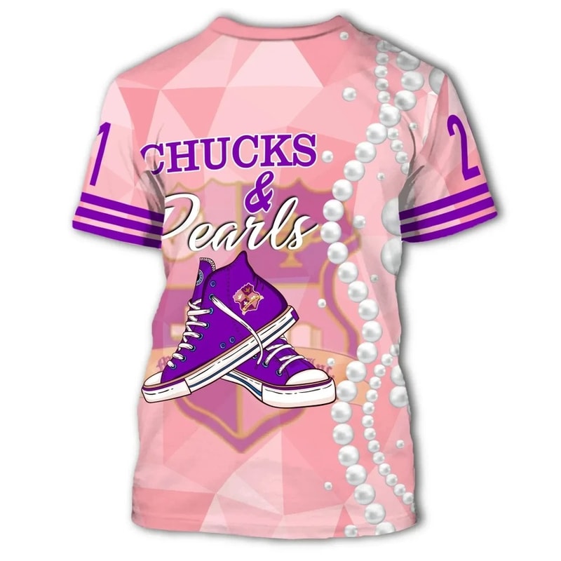 Chucks KEP Military Sorority Pearls Pink T-Shirt, African T-shirt For Men Women