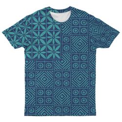 african adire t-shirt, african t-shirt for men women