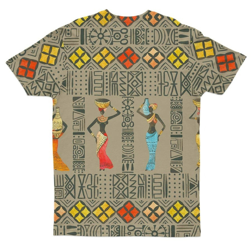 Woman Mudcloth Tee, African T-shirt For Men Women
