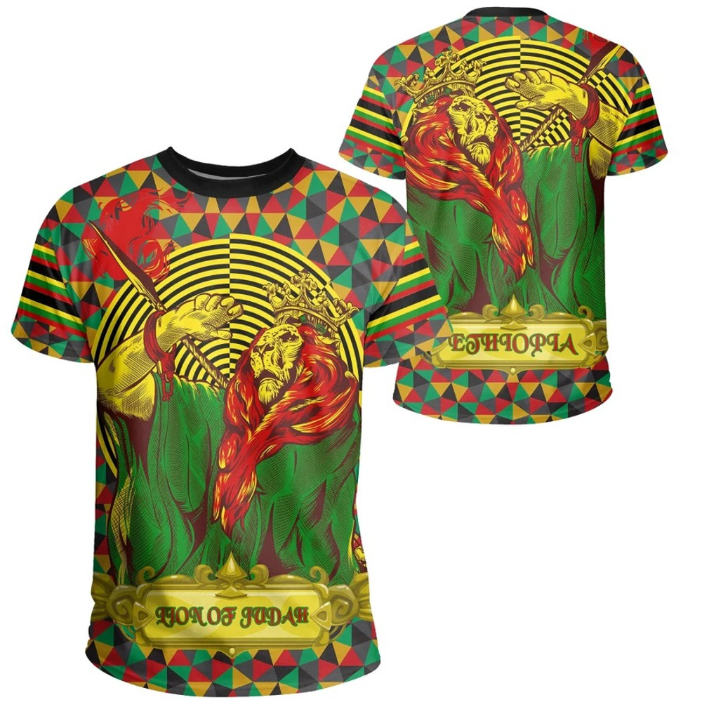 Lion Of Judah African Ethiopian Reggae Tee, African T-shirt For Men Women