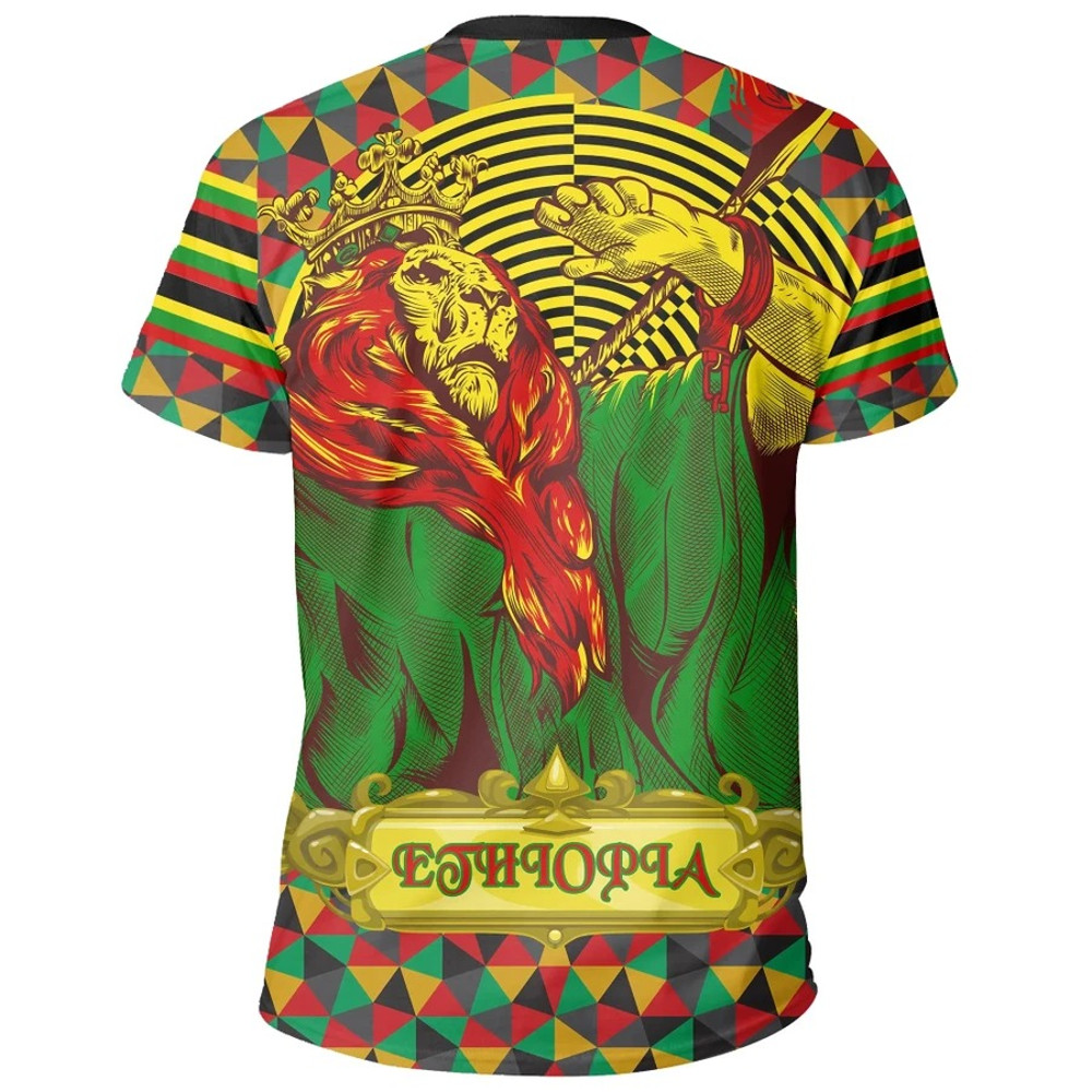 Lion Of Judah African Ethiopian Reggae Tee, African T-shirt For Men Women