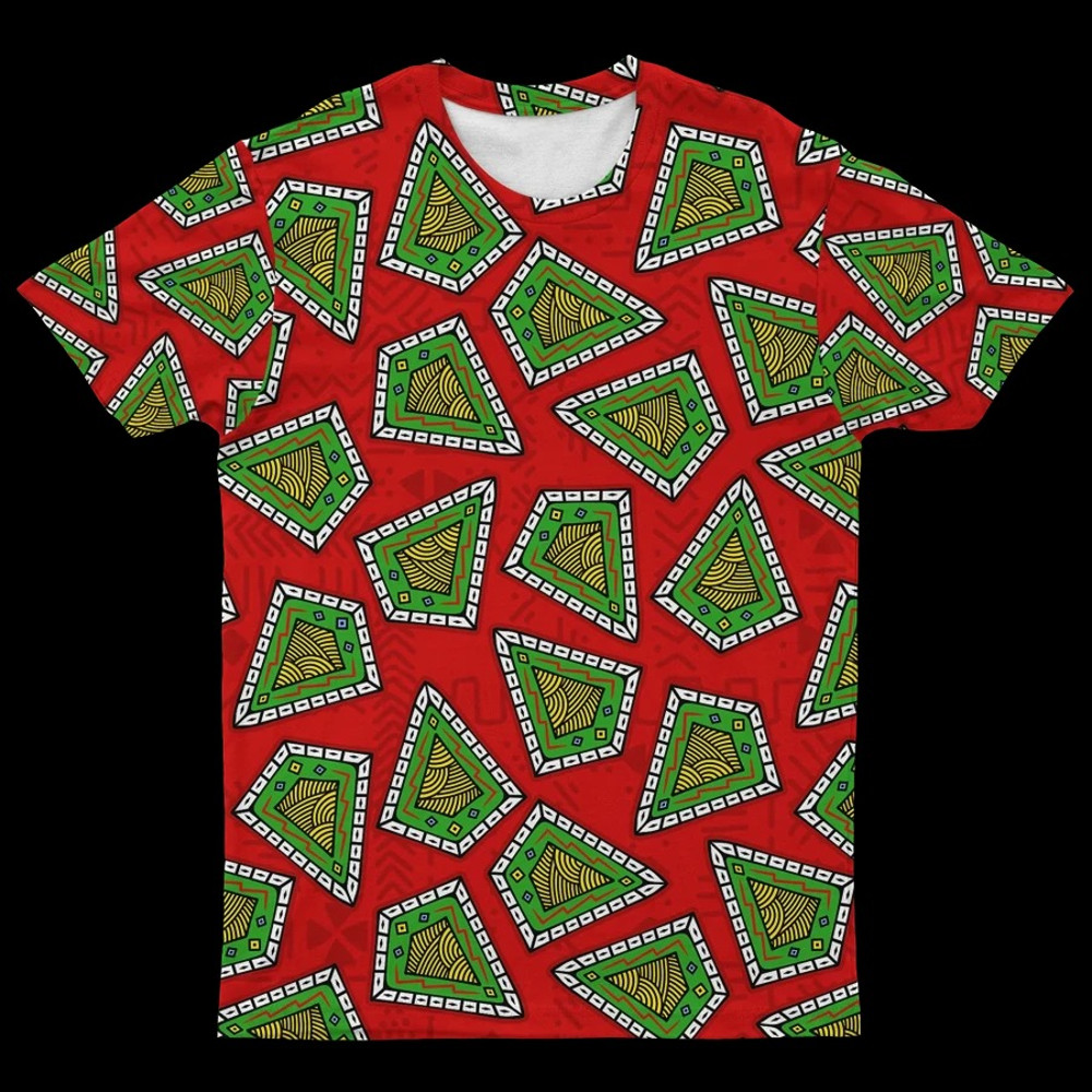 African Fabric T-shirt, African T-shirt For Men Women