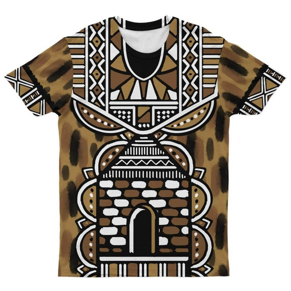 Printed Mudcloth Dashiki T-shirt, African T-shirt For Men Women