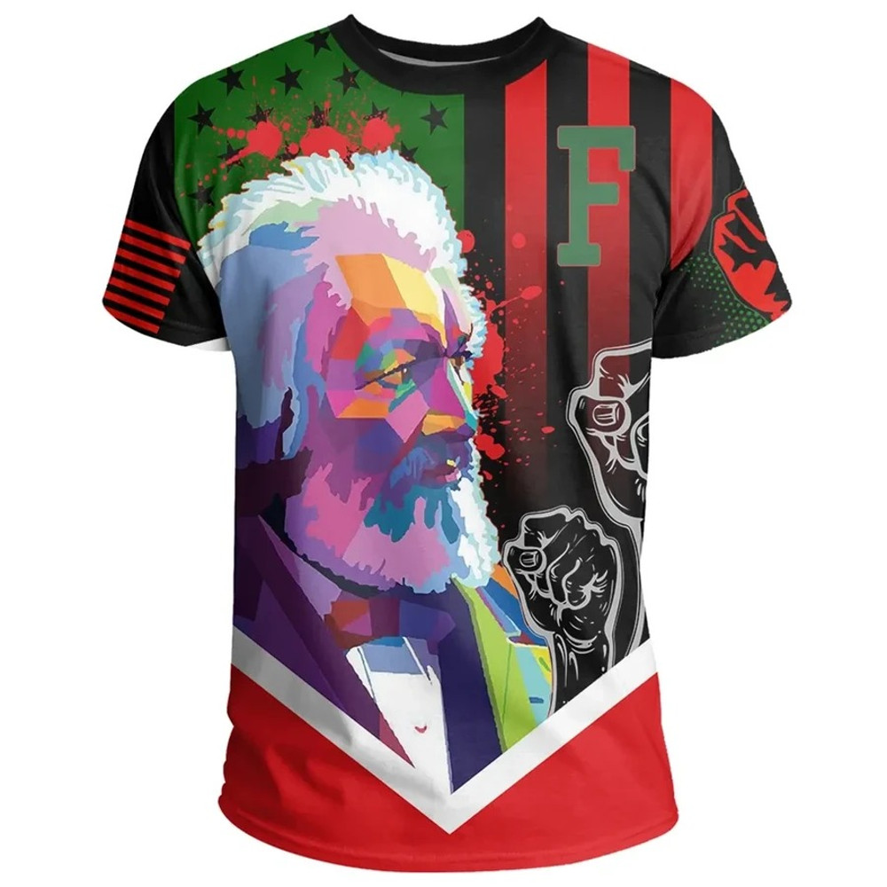 African American Flag Frederick Douglass T-shirt, African T-shirt For Men Women