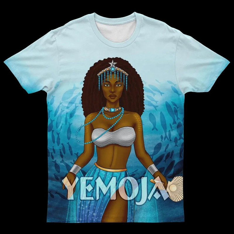 Yemoja T-shirt, African T-shirt For Men Women