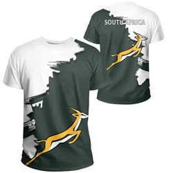 south africa springbok unique tee scratch style, african t-shirt for men women