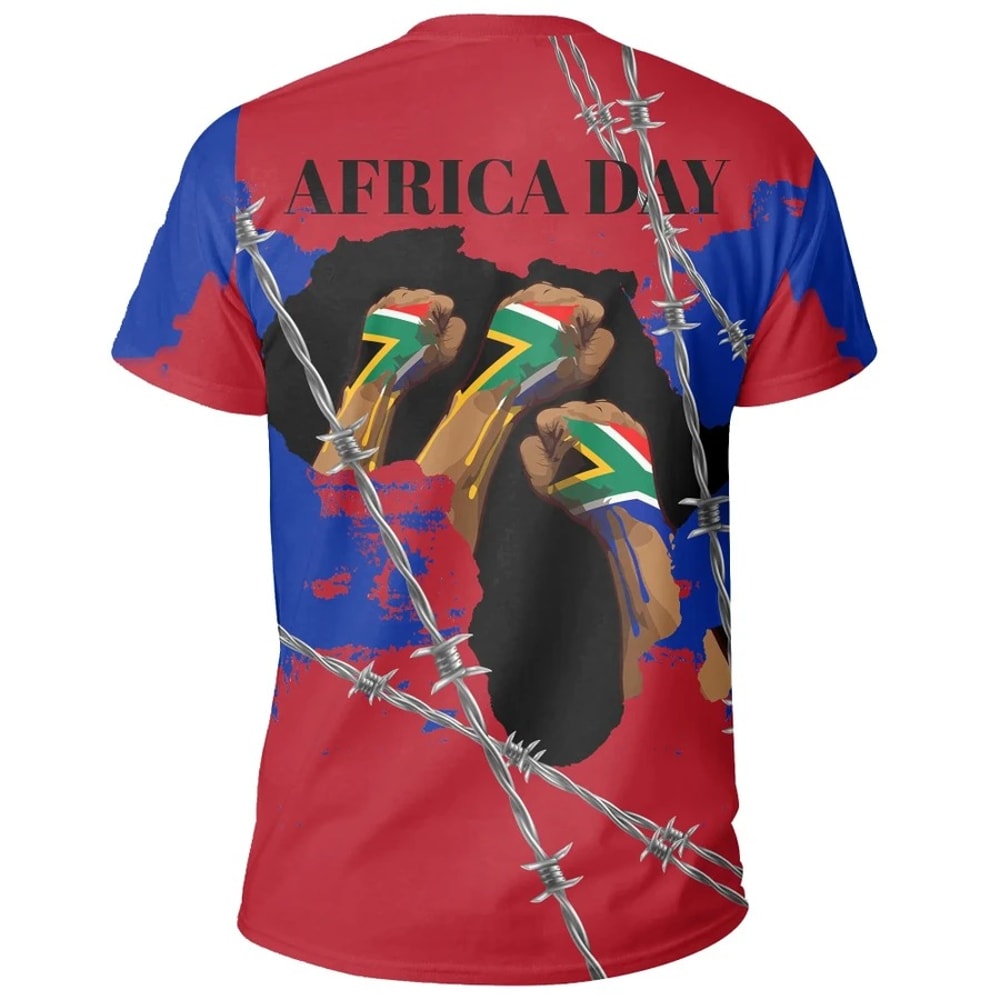 South Africa In Africa Day - Red, African T-shirt For Men Women