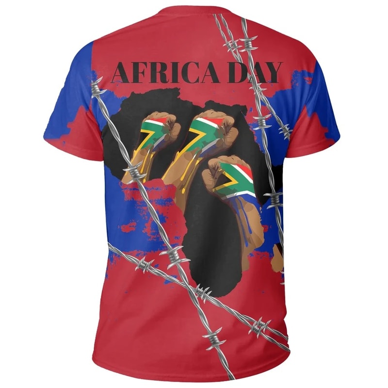South Africa In Africa Day - Red, African T-shirt For Men Women