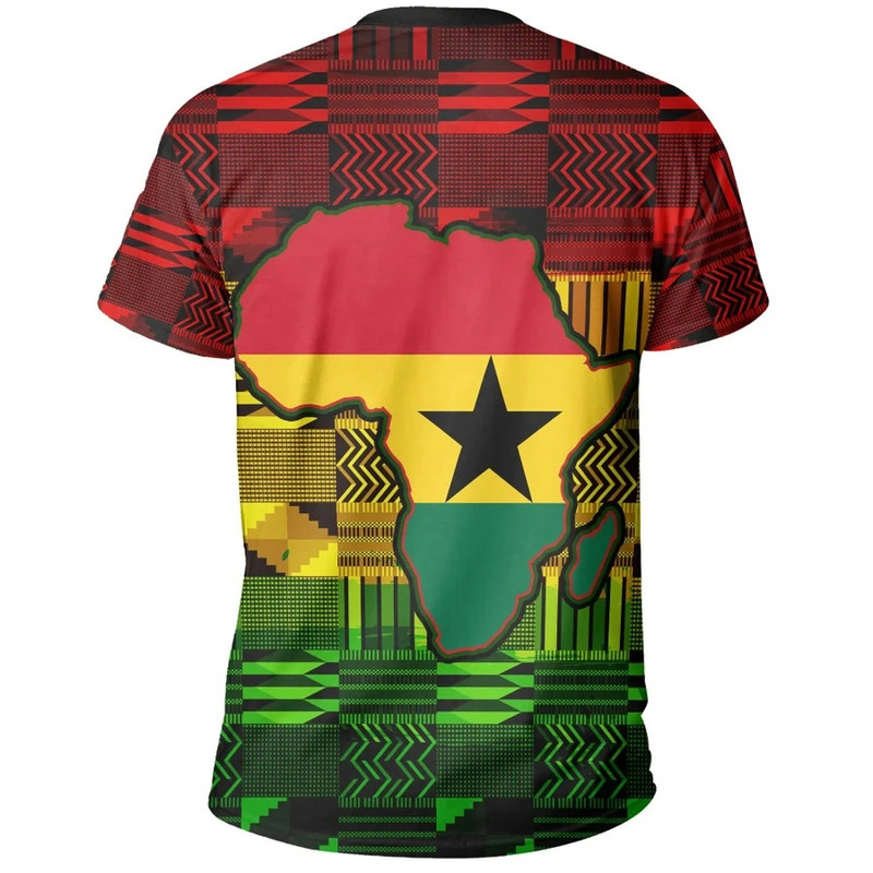 Ghana Kente Tee, African T-shirt For Men Women