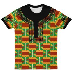 kente dashiki t-shirt, african t-shirt for men women