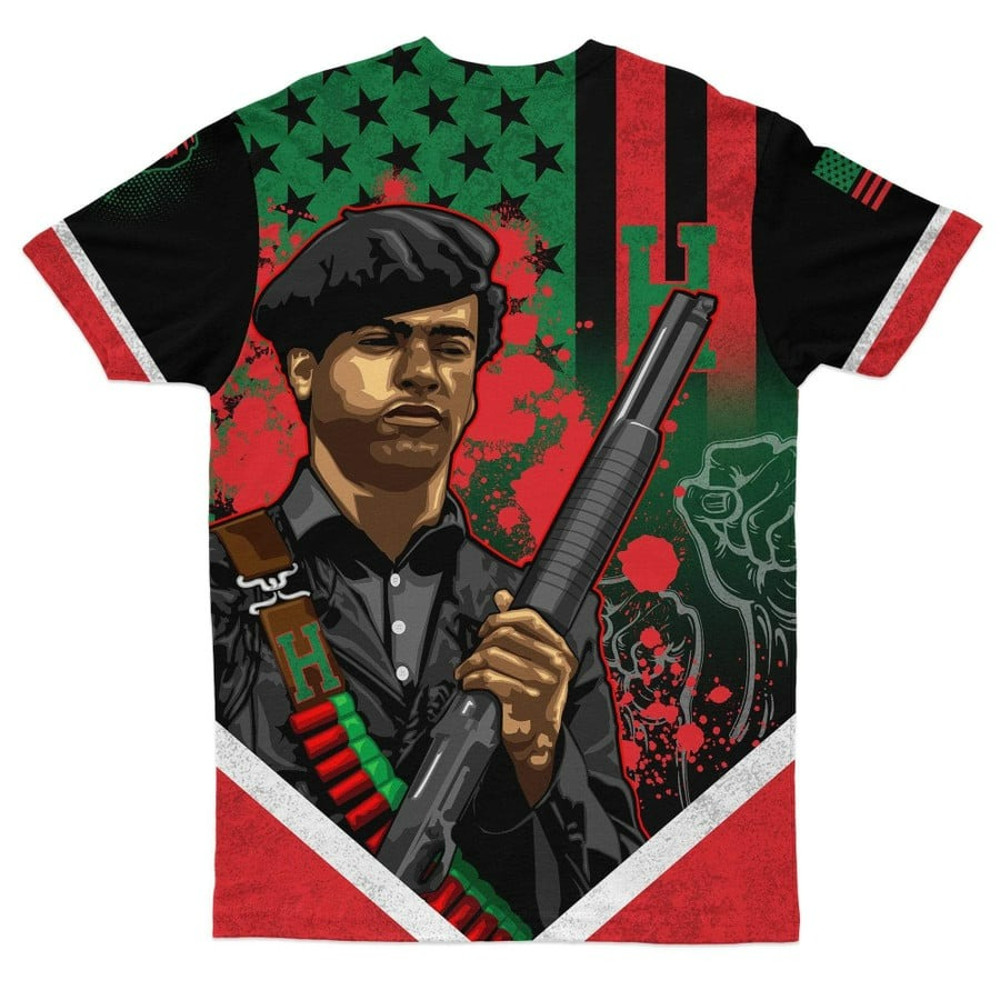 African American Flag Huey Tee, African T-shirt For Men Women