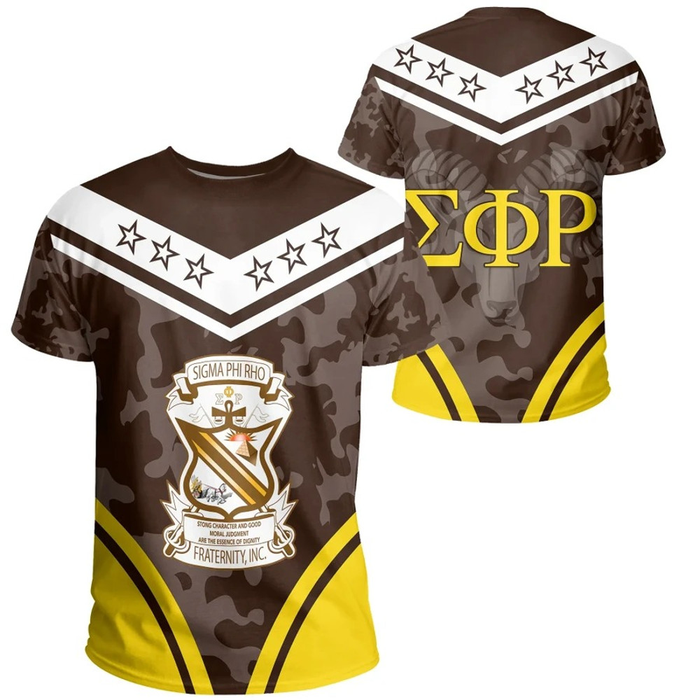 Sigma Phi Rho Camouflage T-Shirt, African T-shirt For Men Women