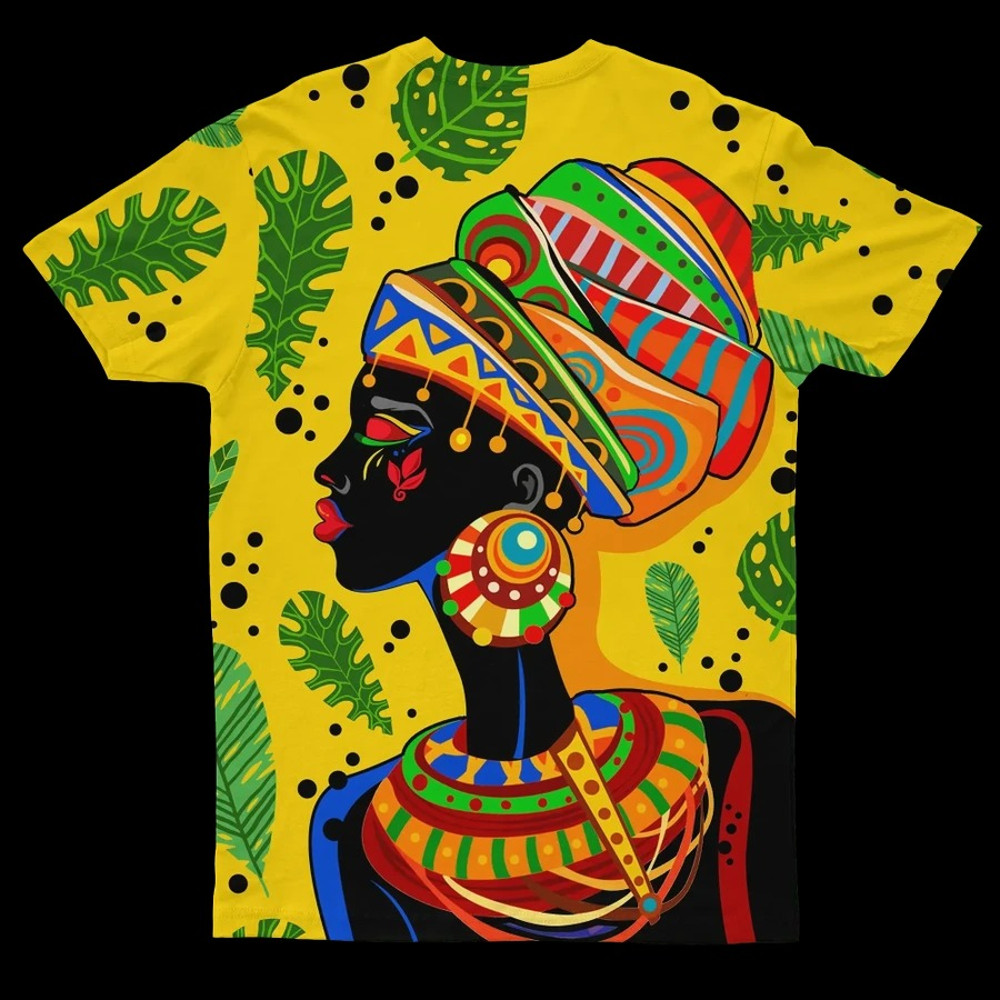 African Art Woman T-shirt, African T-shirt For Men Women