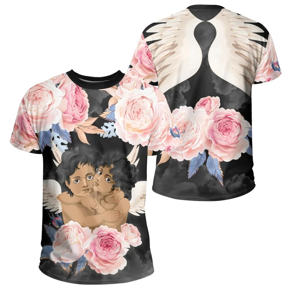 Black Angels Tee, African T-shirt For Men Women