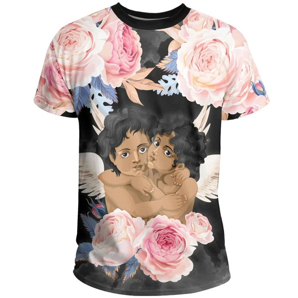 Black Angels Tee, African T-shirt For Men Women